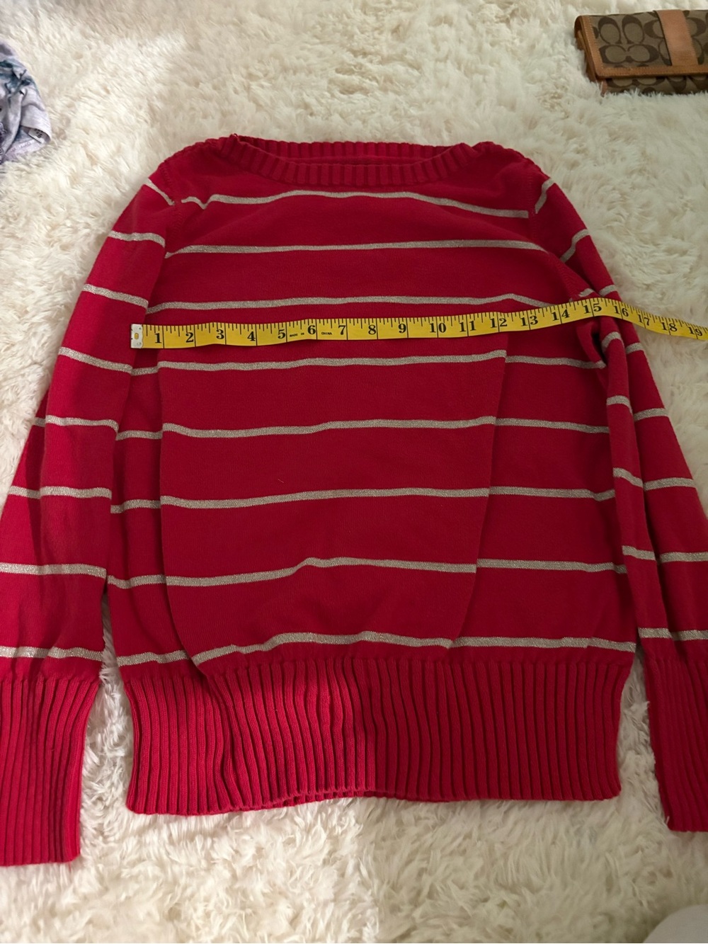 Red Striped Boatneck Sweater